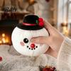 Dumpling Sensory Toy with Steamer Christmas Plush Stress Relief Toy, Santa Claus Snowman Reindeer Themed Fidget Toys Steamed Bun Squeeze Relaxation
