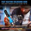 Soldering Iron Kit, Portable Soldering Gun with LED Digital Display, 392-842°F Adjustable Temperature Cordless Soldering Iron Pen Tool with 3