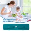 Silicone Faucet Absorbent Mat Portable Adjustable Water Splash Catcher Mat Thickened Splash Proof for Bathroom Kitchen