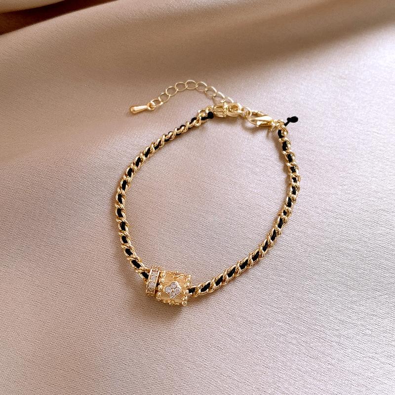 Real gold zircon pleated star bracelet exquisite bracelet temperament jewelry women