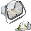 Creative Breathable Foldable Parrot Carrier Bag With Stand And Tray Travel Bag Clear Bird Parrot Transport Cage Outdoor Bird