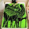 Green Mucus Reaper Print Flannel Blanket,High quality Comfortable for All Seasons,Home Decor,Warmth and Comfort,Perfect for Christmas Gifts