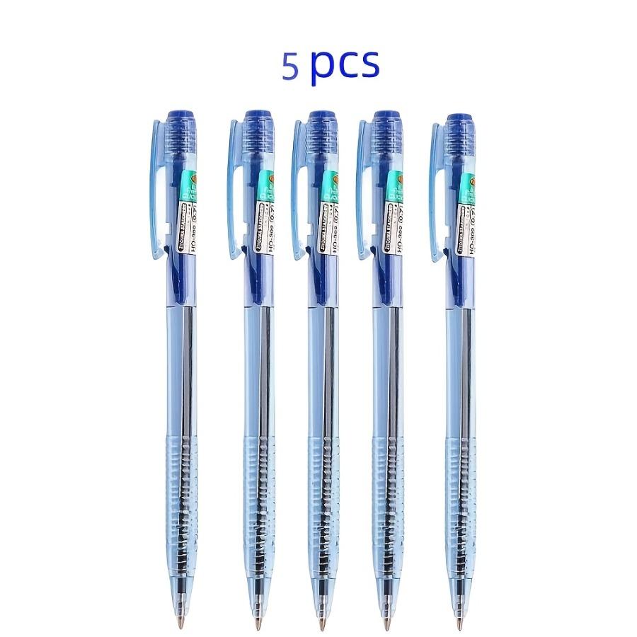 5 Out of 10 Ultra-Minimalist Retractable Ballpoint Pens, Featuring Blue-Black Ink Cartridges And Smooth Writing with a 0.7Mm Tip
