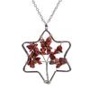 Handmade Hexagram Tree Of Life Necklace Gravel Crystal Pendant N66
