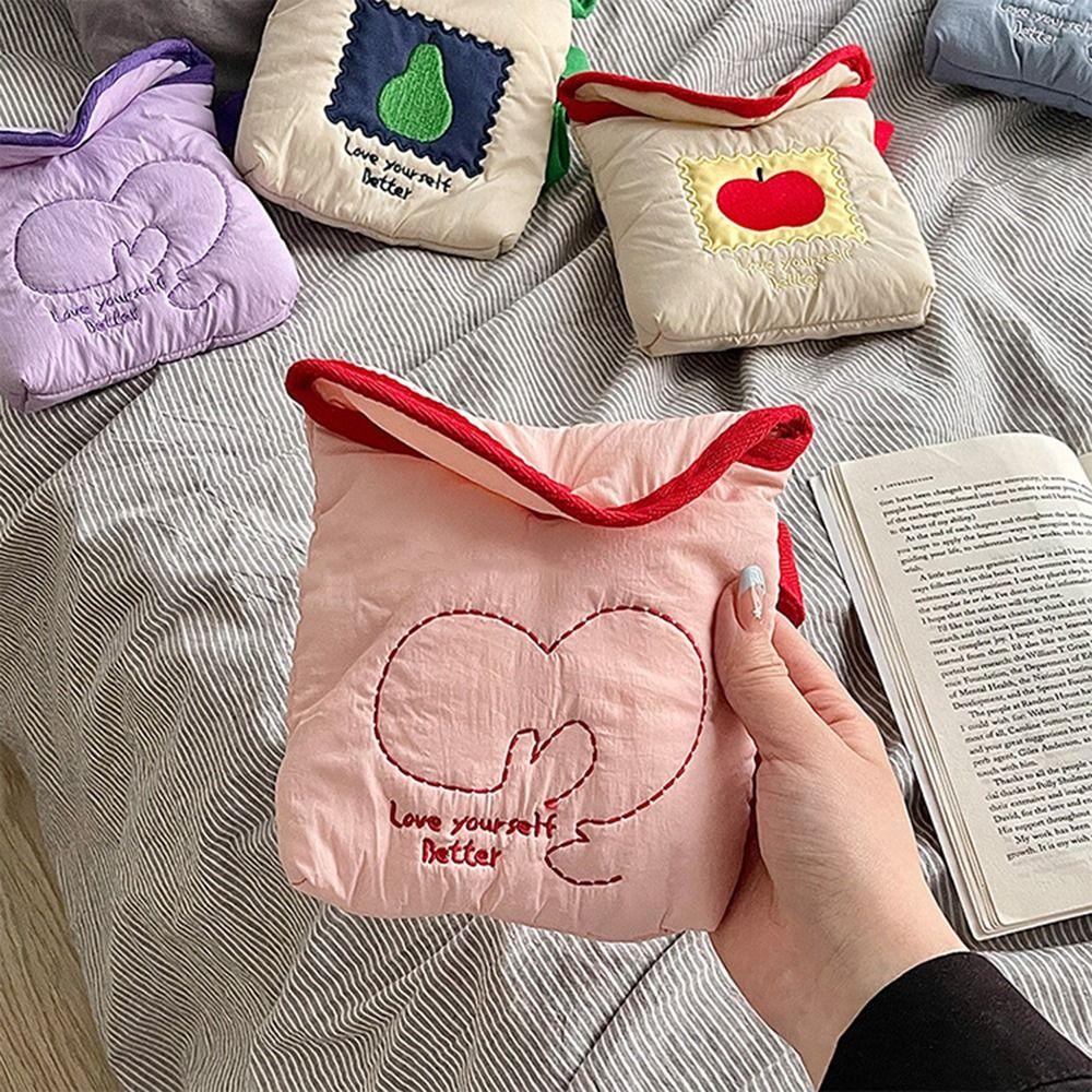 High Capacity Sanitary Tissue Storage Bag Portable Menstrual Pad Purse  Feminine Products
