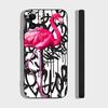 Flamingo Phone Case For IPhone 17 Air 16 15 14 13 Pro Max 11 12 Black Silicone Cover