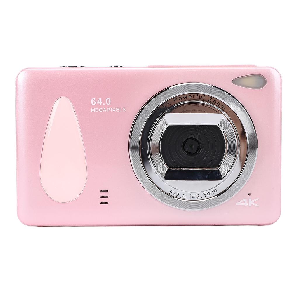 Digital Camera 4K 64MP 18x Zoom Auto Focus Loop Recording 2.8in Screen LED Fill Light Compact