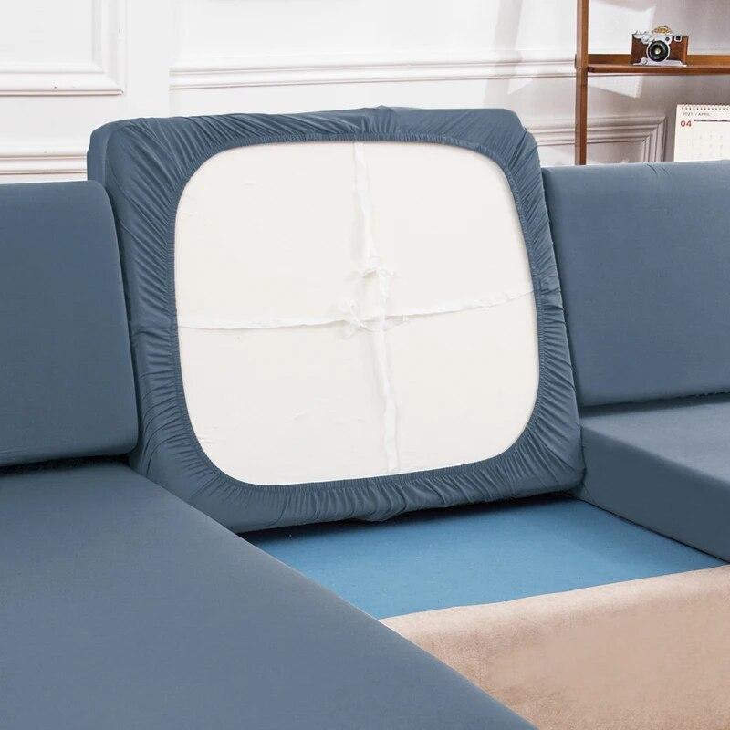Elastic Solid Corner Sofa Seat Cover Stretch Sofa Cushion Cover Sofa Slipcover for L Shape Chaselong Armchair Plain Dyed