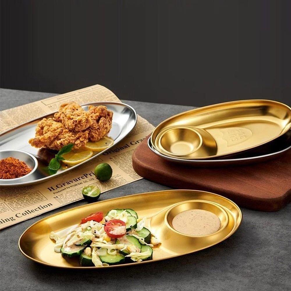 Heat Resistant Dinner Tray Rust Resistant Dinner Plate New Snack Dish  Home Kitchen