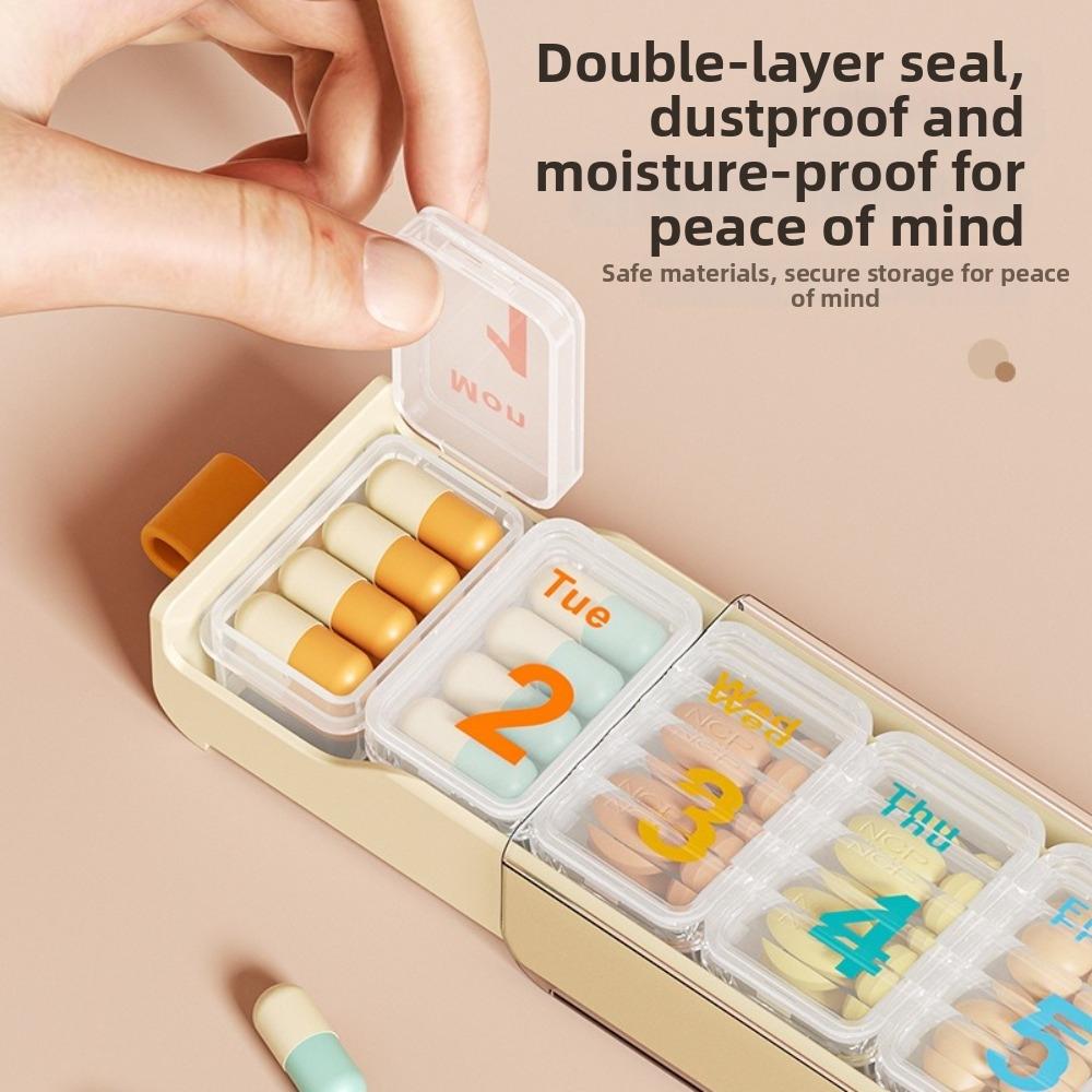 Clear Lid Vitamins Case Large Capacity Tablets Container New Pill Dispenser  Travel Use