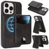 Magnetic Leather Phone Case with Card Holder for iPhone 12 - 17 Series Multi - functional Stand Shockproof Protective Cover