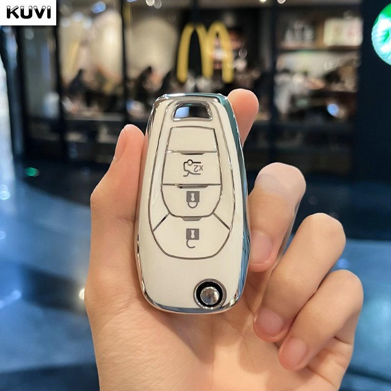 For Chevrolet Cruze Aveo 2014       Car Flip 3 Button Tpu Key Case Protective Cover Holder Fob Keychain
