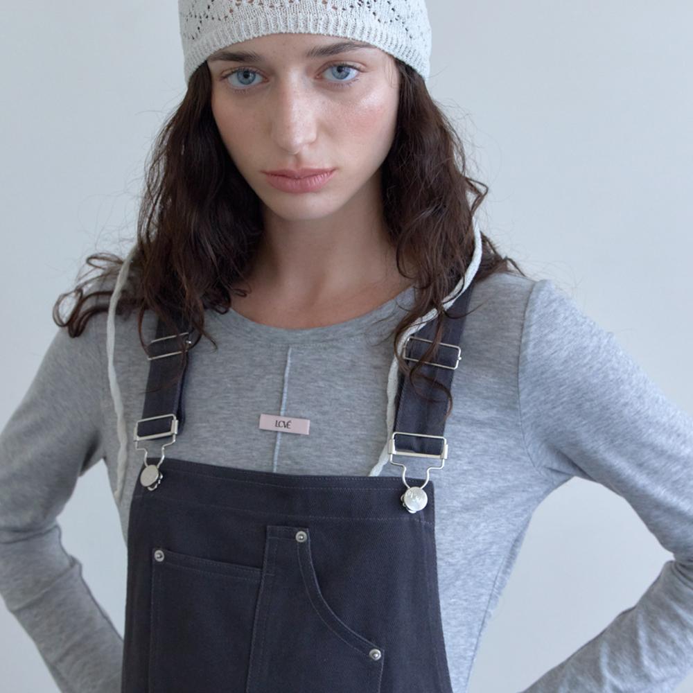 Elssibeui Cotton Overall Dress_Charcoal