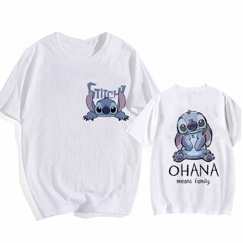Hip Hop Shirt EU Size Unisex Disney Lilo Stitch Cartoon T Shirt Stitch Cute Unisexga Tshirt Yk Graphic Tshirt Top Tees Clothes
