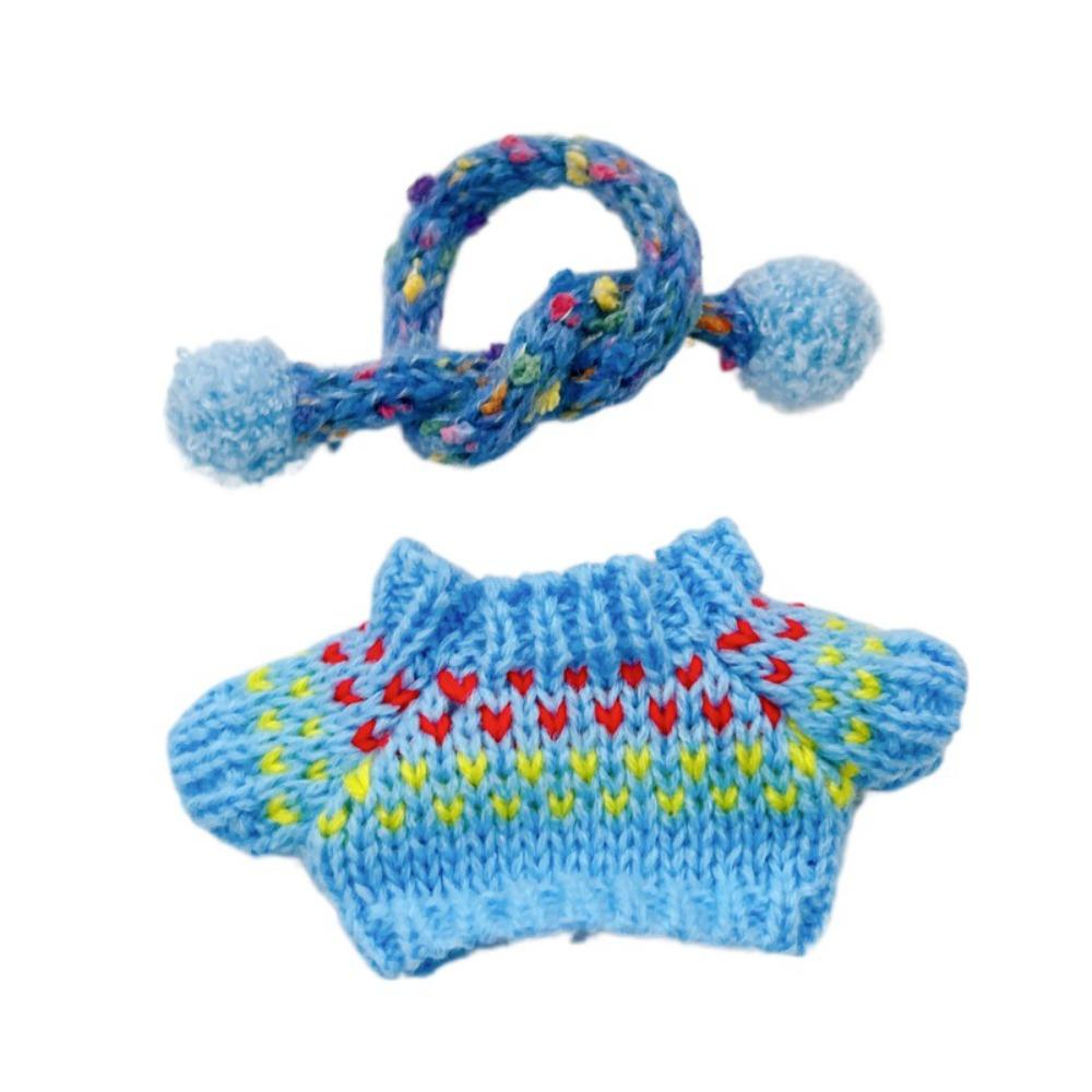 

Sweater Labubu Doll s Clothes Knitted Hat Plush Dolls Clothes 17cm Labubu Clothes Children Gift style 3