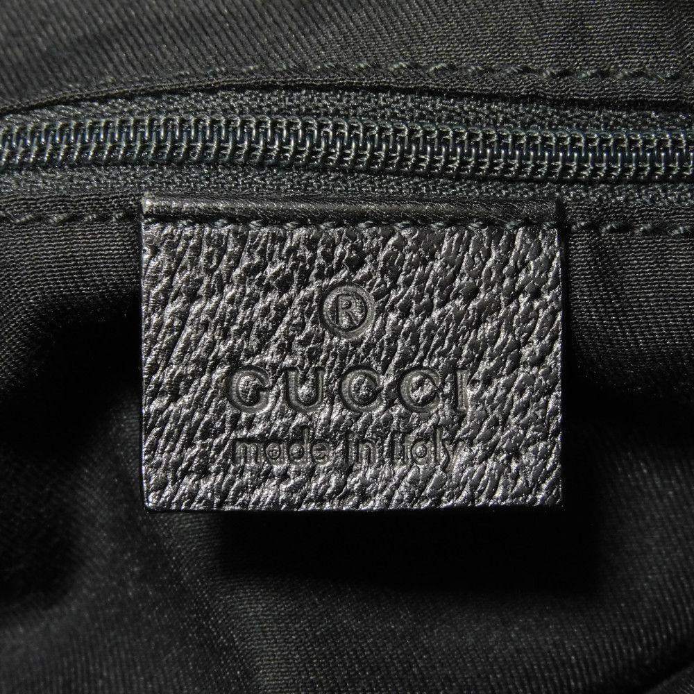 Used Abbey Tote 9539 130736 7924 Logo Double G Calfskin Shoulder Bag in GG Canvas Black Women's from Japan AUTHENTIC