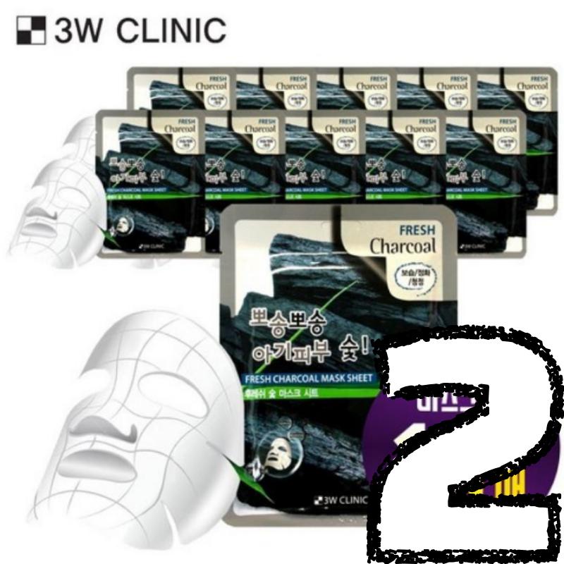 3w Clinic Fresh Charcoal Mask Sheet 10EA/20EA