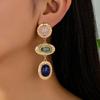 Versatile Retro Resin Alloy Dangle Earrings - Personalized Light Luxury Vacation Style