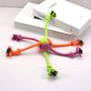 Cross-Border Candy Cotton Rope Ball: Bite-Resistant, Two-Color, Teething and Cleaning Pet Toy for Dogs and Cats.