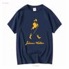 Maglietta Vintage Johnnie Walker Scotch Whiskey Black Classic TUTTE LE TAGLIE vintage Grafica Lavata Elasticizzata Casual Traspirante moda
