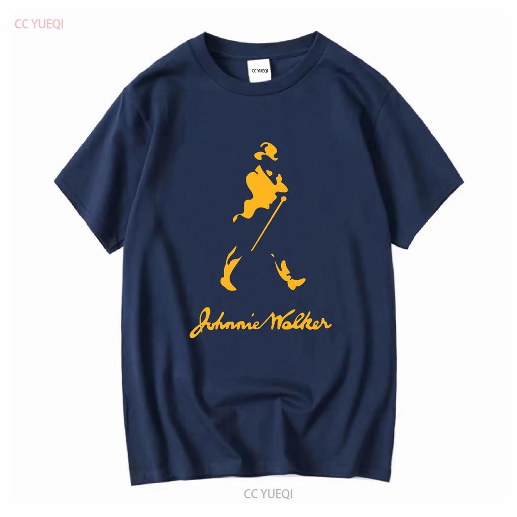 Maglietta Vintage Johnnie Walker Scotch Whiskey Black Classic TUTTE LE TAGLIE vintage Grafica Lavata Elasticizzata Casual Traspirante moda