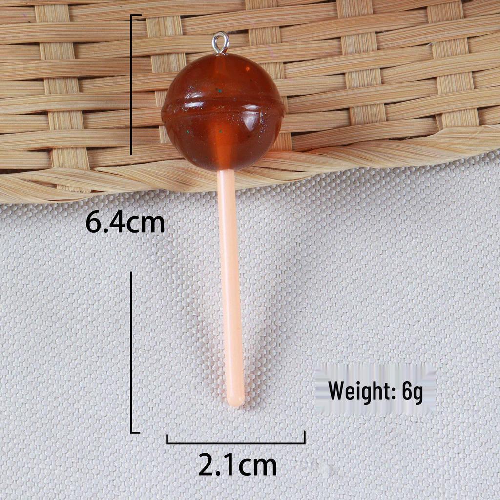 Clear Round Lollipop Resin Pendant Earrings and Keychain Accessories.