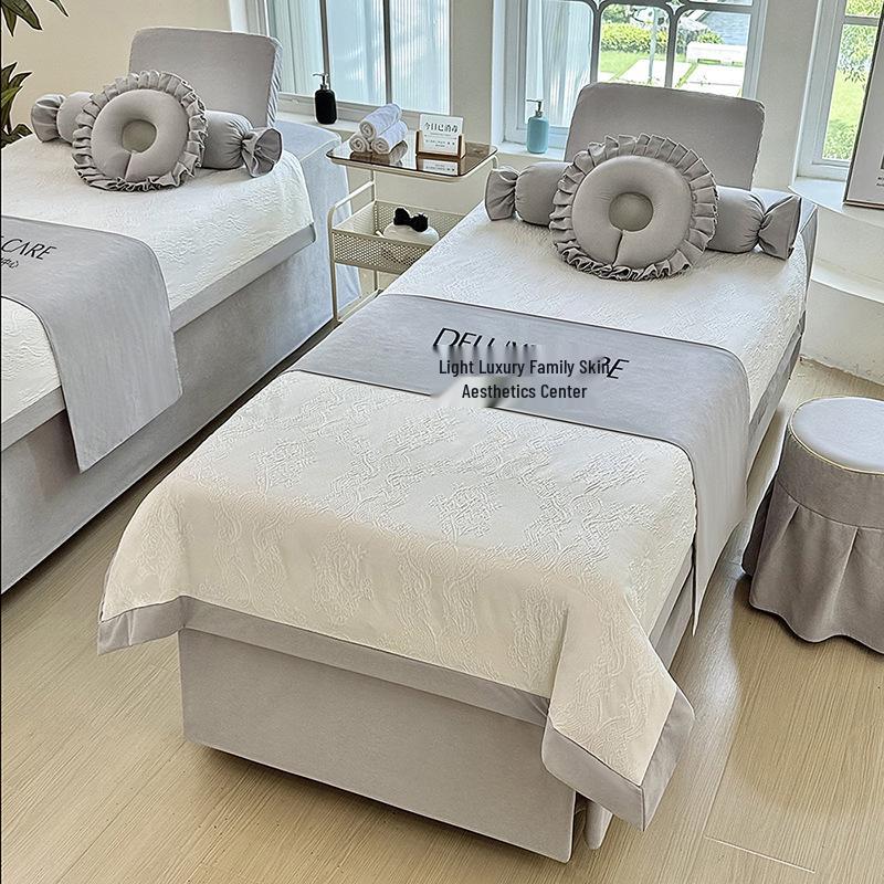 Luxuriöses Ganzjahres-Schönheitsbett-Abdeckungsset für Salons & Therapie