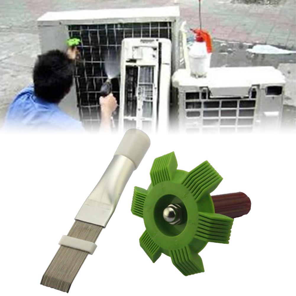 Air Conditioner Fin Repair Comb Cooler Condenser Compact Refrigeration Tool 1 * Fin Comb+1 * Condenser Cleaning Comb