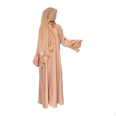 Muslim Dress with Hijab Soft Robe for Women Party Holidays Events