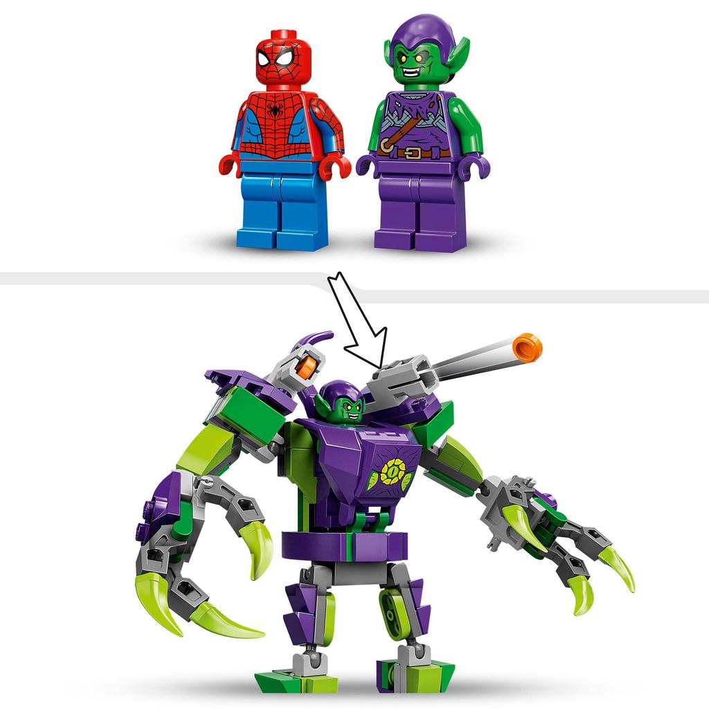 LEGO Super Heroes Marvel Avengers Spider-Man Vs. Green Goblin Mech Suit Battle 76219 Toy Blocks Gift Superhero American Comic Book Boys Ages 7 and Up