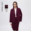 LANGZI Women's Wool Blend Lapel Double-Sided Overcoat