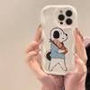 Zhitai Cream Pattern Cartoon Silicone Case for iPhone 11/13 Pro/14/15 Pro