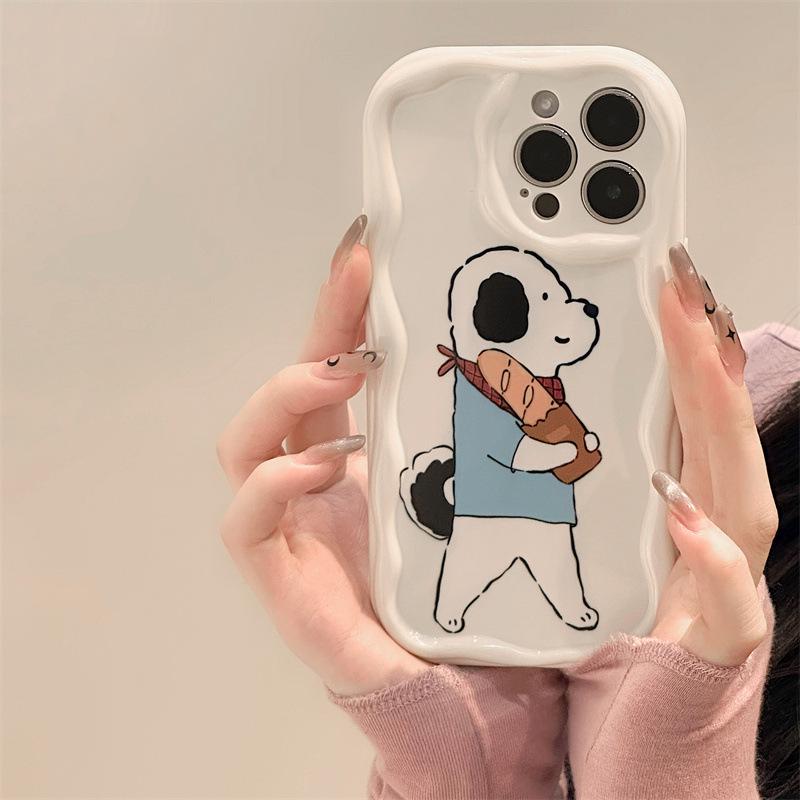 Zhitai Cream Pattern Cartoon Silicone Case for iPhone 11/13 Pro/14/15 Pro