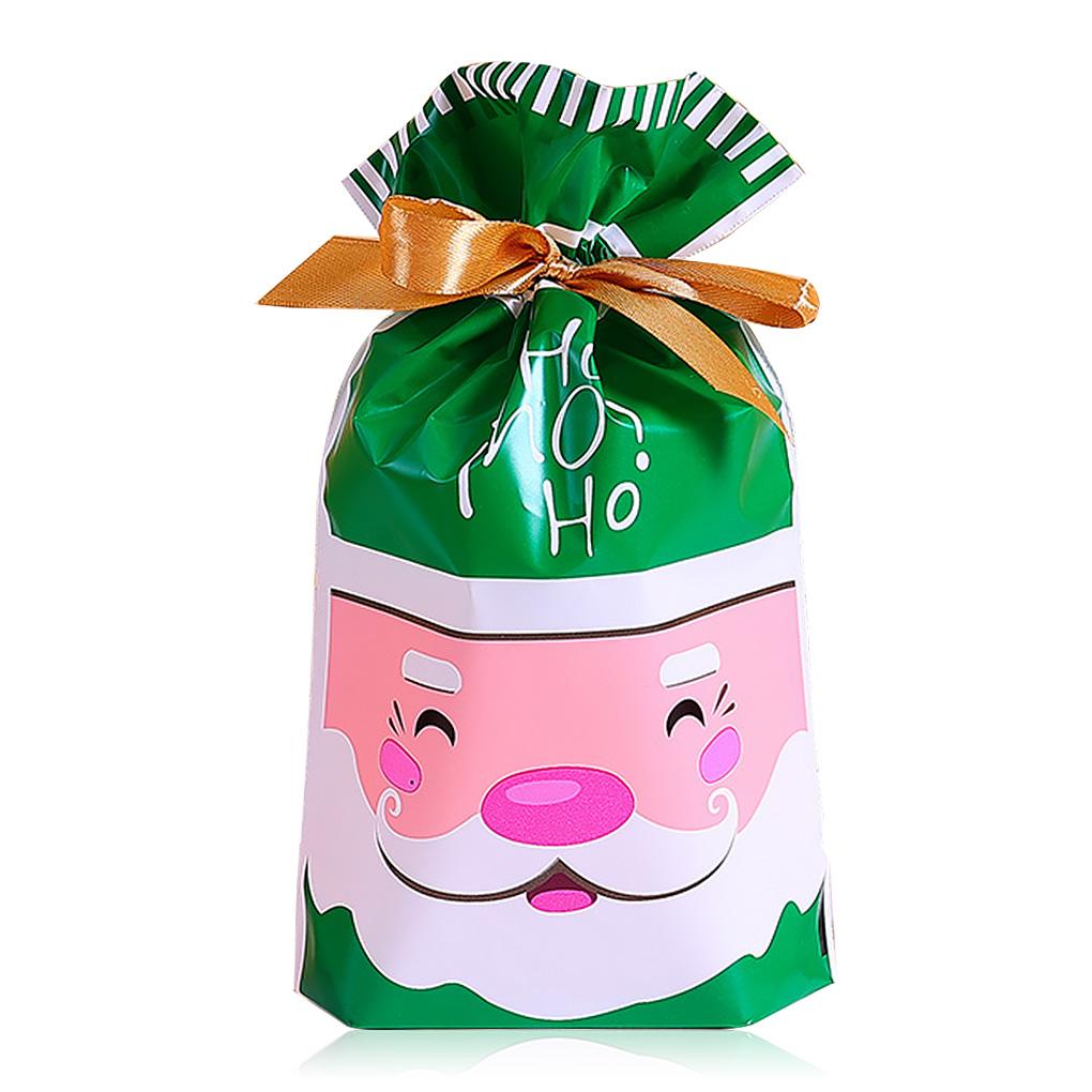 

Рождественские печатные сумки-шнурки Упаковка для подарков на вечеринку Упаковка для игрушек Пустые сумки Украшения Аксессуары