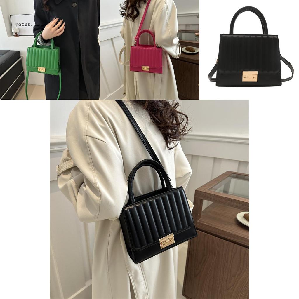2024 Trendige Vintage Umhängetasche für Damen Lässiger Koreanischer Stil Kleine Quadratische PU Tasche