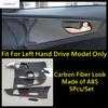 Car Inner Door Armrest Handle Bowl Frame Cover Trim For Kia Forte / Cerato / K3  -  Carbon Fiber Accessories Interior
