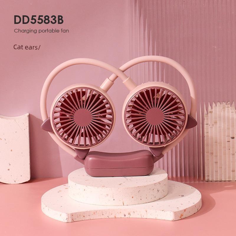 Portable Neck Fan for Lazy People, Convenient USB Charging Model, Small Personal Cooling Device for Men and Women Students, Ultra-Long Battery Life
