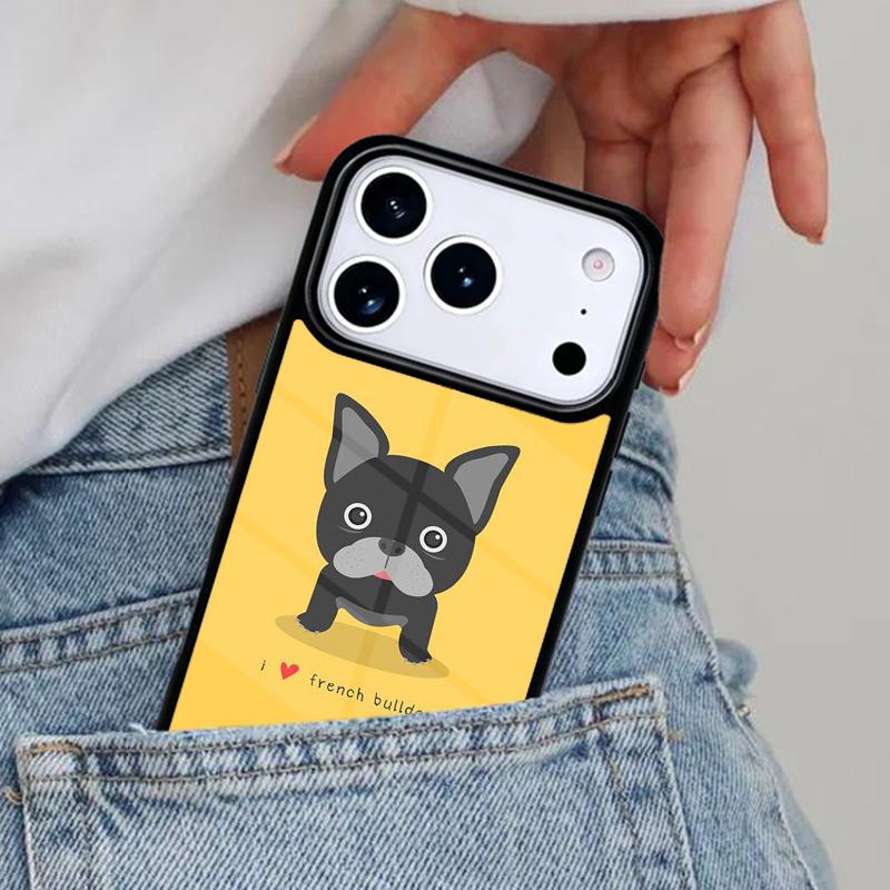 i love french bulldog Phone Case for iPhone 16e 15 14 13 12 17 Pro Max Plus Air 17pro Cover Coque