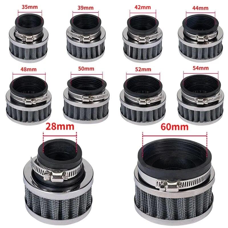 Motorcycle Air Filter 28-60mm High Flow Sports Intake ATV Pit Dirt Bike for Honda Kawasaki Yamaha 50mm Moto Air Filters Systems
