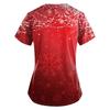 Women's Fashion V-Neck Short Sleeve With Pocket Christmas Print T-Shirt Top