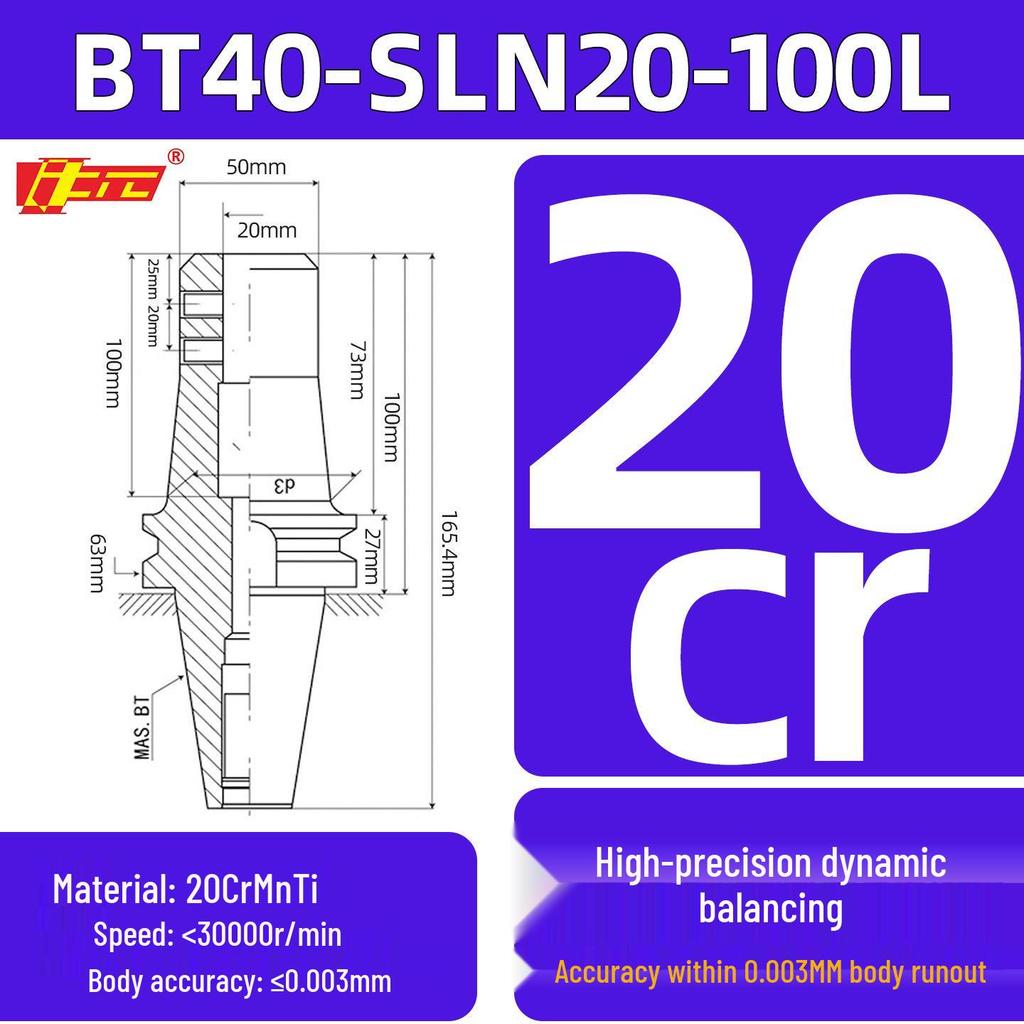 High Precision CNC Machining BT40-SLN20 Side Lock End Mill & U-Drill Holder BT30/50