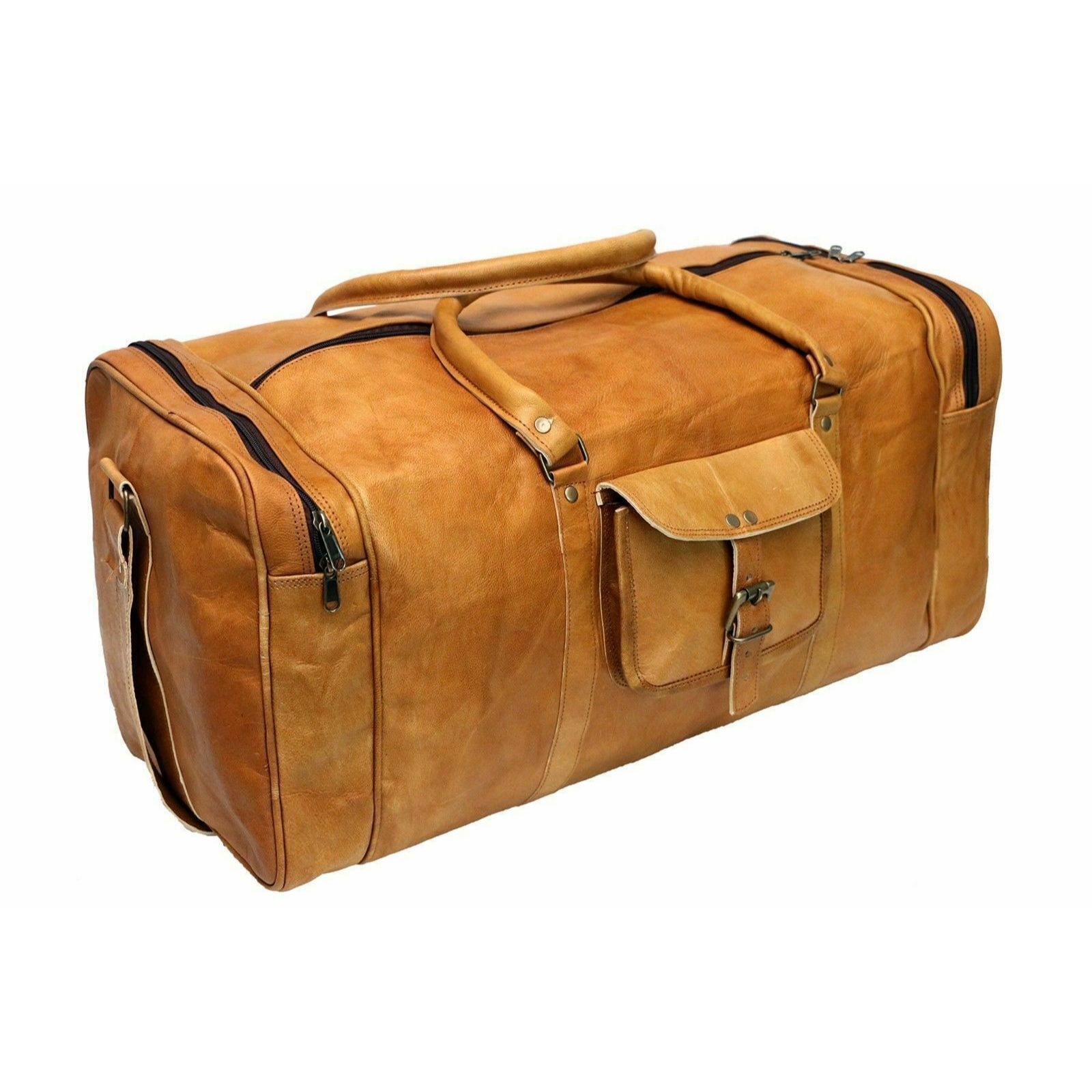 Sac de voyage de 32 pouces pour homme, grand sac à dos marron en cuir de chèvre véritable Sac de voyage de 32 pouces pour homme, grand sac à dos marron en cuir de chèvre véritable