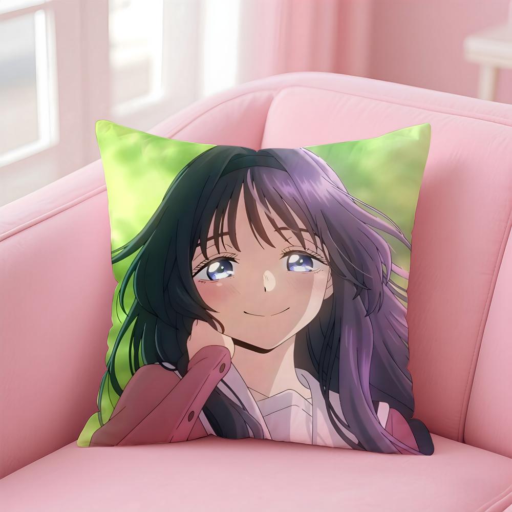 anime Kaoruko Waguri Cushion Cover Comfortable Reversible Pillow Cover Ideal for Car Sofa Bedroom & Beyond
