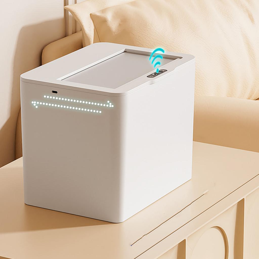 Automatic Motion Sensor Trash Can 8L Capacity Touchless Garbage Can Odor Resist with Telescopic Sealed Lid for Home Kitchen   Car