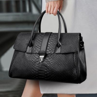 Tasche mit Krokodilmuster, Modische Damenhandtasche, Einzel-Schulter-Crossbody-Boston-Tasche