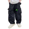Jungen Cargohose Kinder Vintage Streetwear Gerade Hose Kinder Frühling Herbst Locker Weitbeinige Hose Teenager Freizeitkleidung