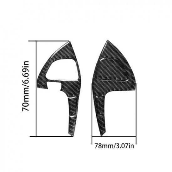 5Pcs Carbon Fiber Steering Wheel Button Cover Trim For 07-11 Toyota Camry Type B