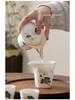 Yangzhi Jade Porcelain Travel Tea Set - Ceramic Kung Fu Teapot with Logo