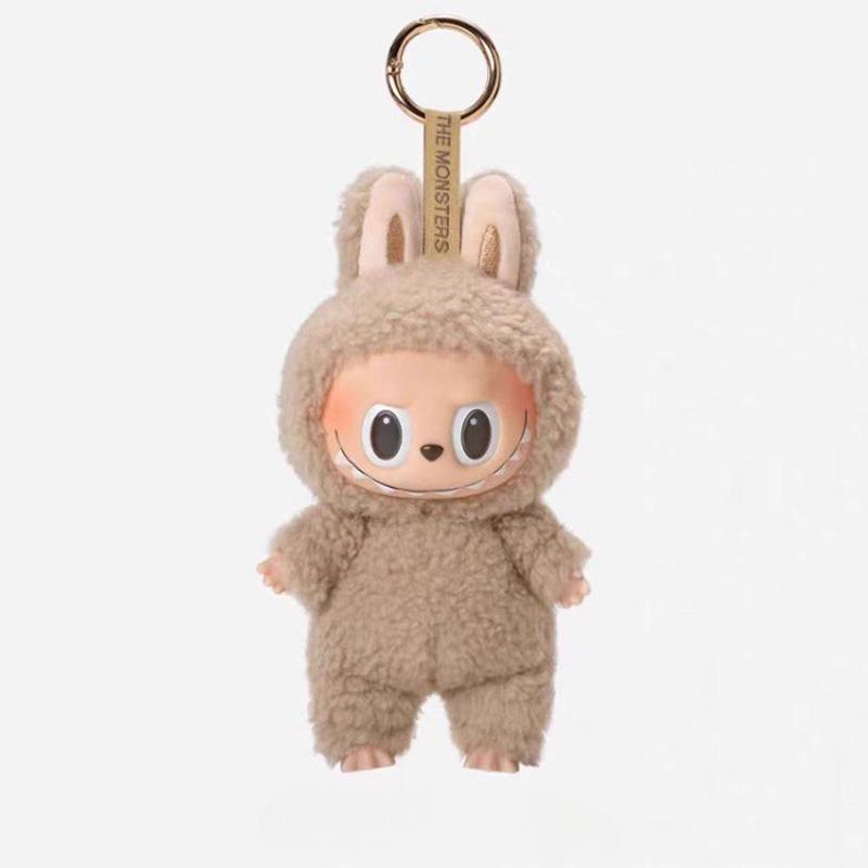 2025 New Cute Cartoon Key Rings PP Cotton Filling Macaroon Figure Plush Toy Soft Vinyl Head Plush Doll Pendant for School Bags Handbags Travel bags