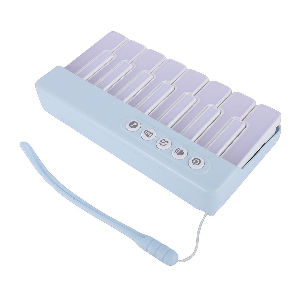 Mini Keyboard Piano Toy with Colorful Lights Toddler Pocket Travel Piano Keyboard Portable Musical Instrument Toy